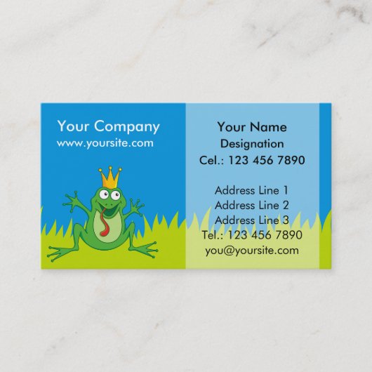 Prince Frog Visitenkarte (Vorderseite)
