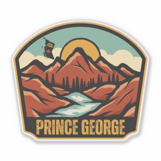 Prince George, British Columbia Aufkleber (Vorderseite)