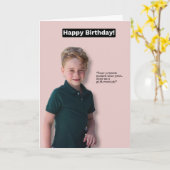 Prince George Happy Birthday card Karte (Gelbe Blume)