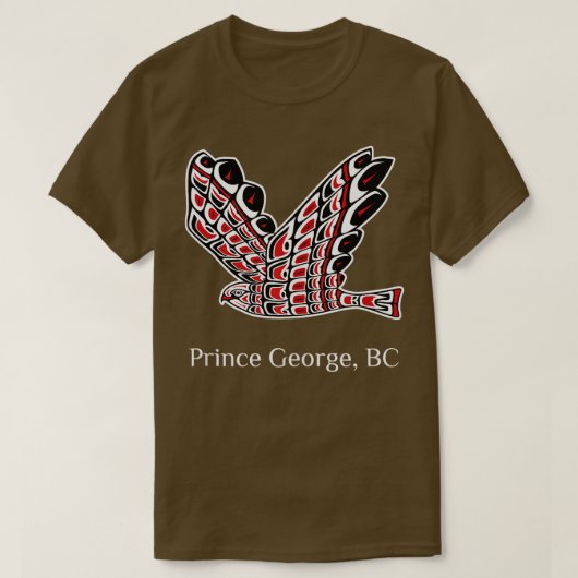 Prince George Redwedk Hawk Native Bird of Prey Ar T-Shirt (Design vorne)