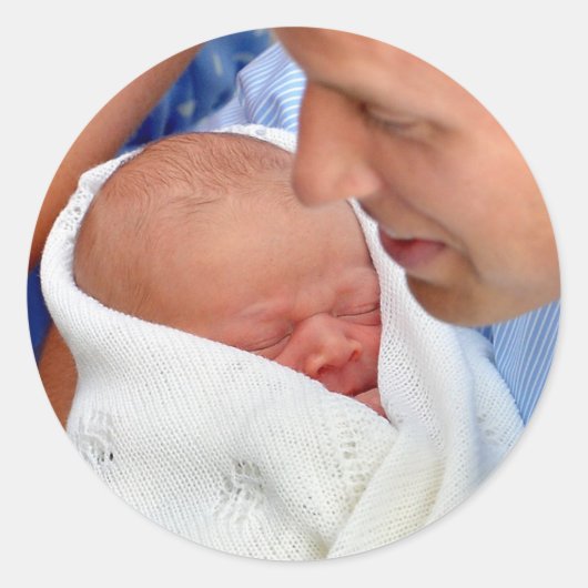 Prince George Royal Baby Runder Aufkleber (Vorderseite)