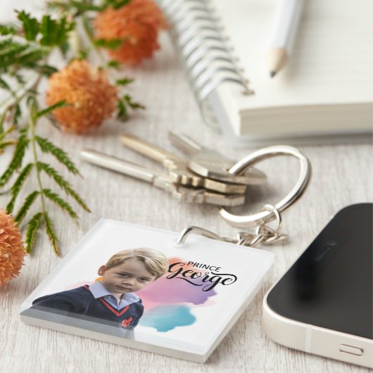 Prince George Royal Family T - Shirt Schlüsselanhä Schlüsselanhänger (Vorderseite rechts)