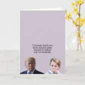 Prince George und Donald Trump-Karte Karte (Gelbe Blume)