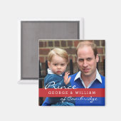 Prince George und Prince William Magnet (Vorderseite/Rückseite)