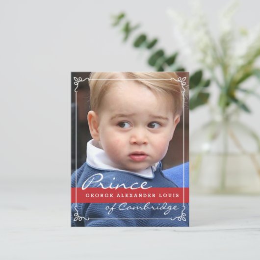Prince George und Prince William Postkarte (Stehend Vorderseite)