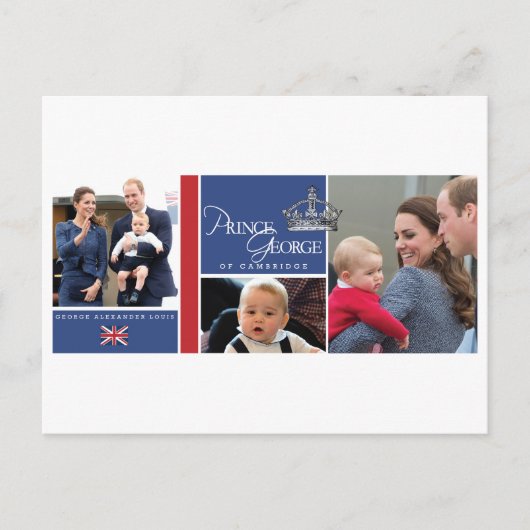 Prince George - William & Kate Postkarte (Vorderseite)