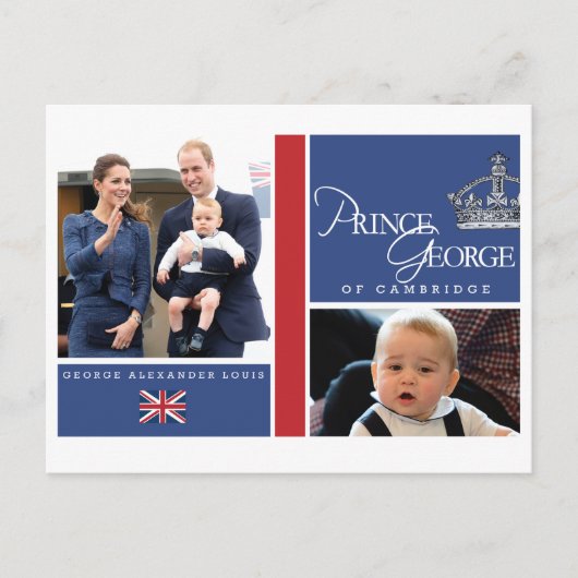 Prince George - William & Kate Postkarte (Vorderseite)