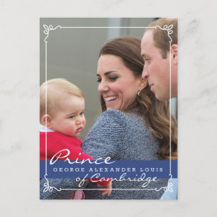 Prince George - William & Kate Postkarte