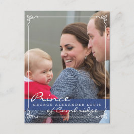 Prince George - William & Kate Postkarte