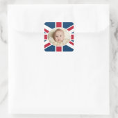 Prince George - William & Kate Quadratischer Aufkleber (Tasche)