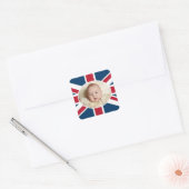 Prince George - William & Kate Quadratischer Aufkleber (Umschlag)