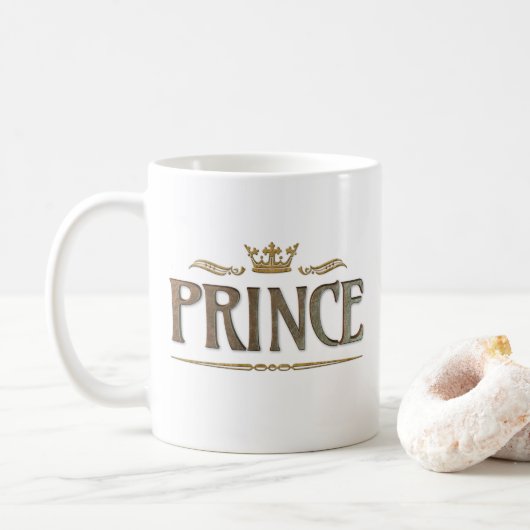 PRINCE - Großmittelalterliche Königliche Krone Kaffeetasse (Mit Donut)