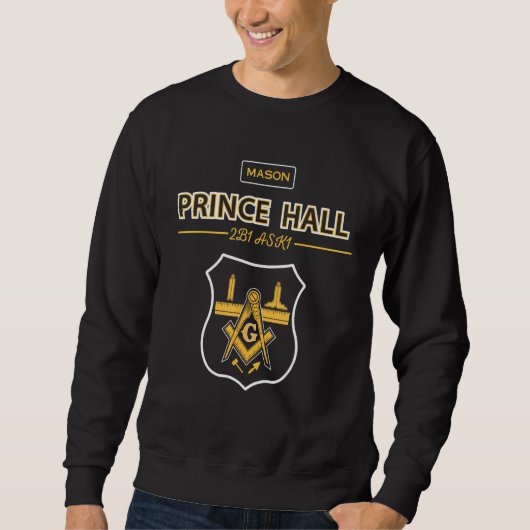 Prince Hall Masons 2B1 FRAG1 Tools Shield Masonic Sweatshirt (Vorderseite)