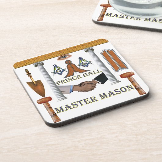 Prince Hall Master Mason Untersetzer (Linke Seite)