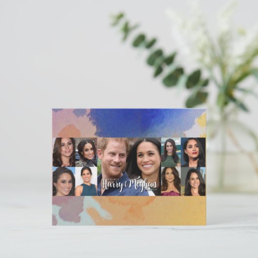 Prince Harry & Meghan Markle Postkarte (Stehend Vorderseite)