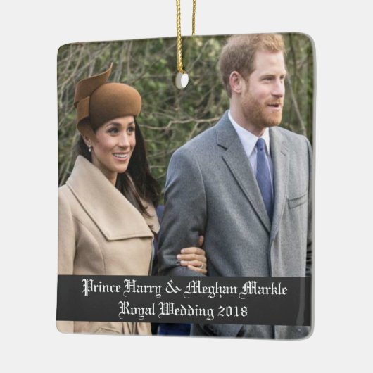 Prince Harry & Meghan Markle Royal Wedding 2018 Keramikornament (Links)