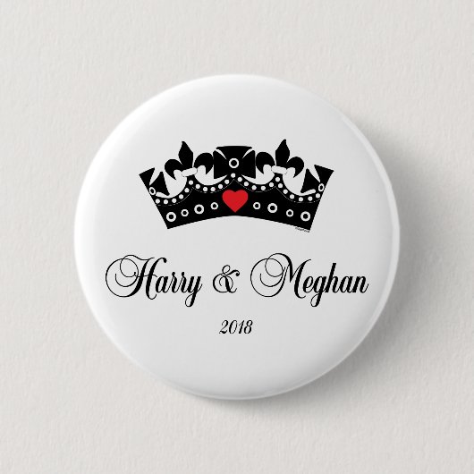 Prince Harry & Meghan Royal Wedding 2018 Button (Vorderseite)