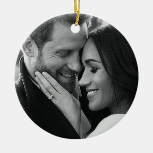 Prince Harry und Meghan Markle Keramik Ornament (Vorne)