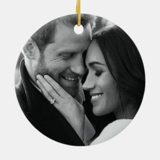Prince Harry und Meghan Markle Keramik Ornament (Hinten)