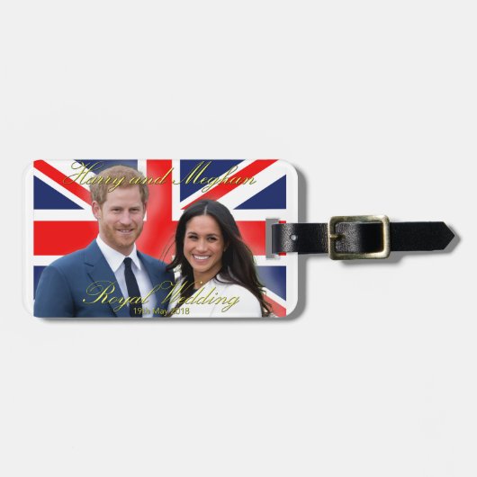 Prince Harry und Meghan Markle Royal Wedding Gepäckanhänger (Vorderseite horizontal)