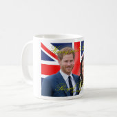 Prince Harry und Meghan Markle Royal Wedding Kaffeetasse (Vorderseite Links)