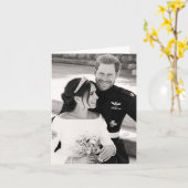 Prince Harry und Meghan Markle Royal Wedding Karte (Gelbe Blume)