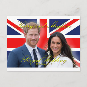 Prince Harry und Meghan Markle Royal Wedding Postkarte