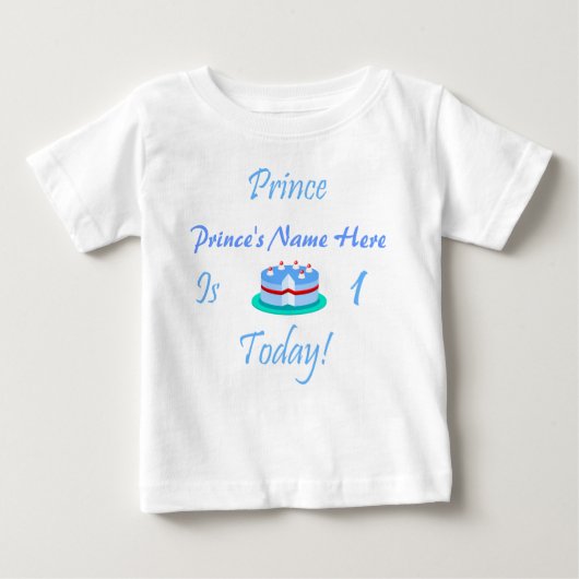 Prince (Ihr Name) ist heute 1 Baby T-shirt (Vorderseite)
