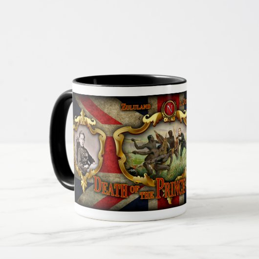 Prince Imperial Zulu War Coffee Tasse (Vorderseite Links)