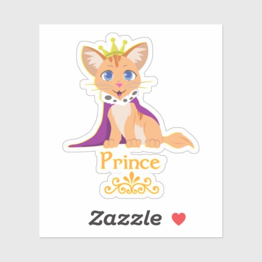 Prince Kitten Aufkleber (Blatt)