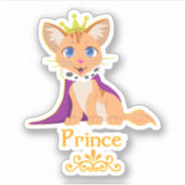 Prince Kitten Aufkleber (Vorderseite)