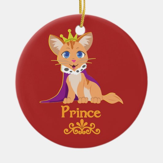 Prince Kitten Keramik Ornament (Vorne)