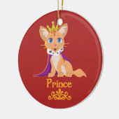 Prince Kitten Keramik Ornament (Links)
