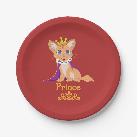 Prince Kitten Pappteller (Vorderseite)