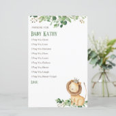 Prince Lion Greenery Floral Gebete für Baby (Stehend Vorderseite)