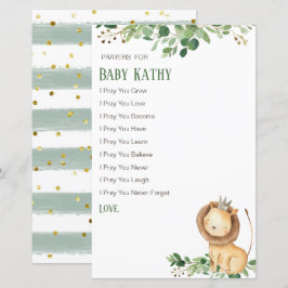 Prince Lion Greenery Floral Gebete für Baby
