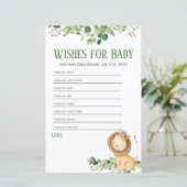 Prince Lion Greenery Floral wünscht sich ein Baby (Stehend Vorderseite)