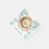 Prince Lion Illustration Personalisiert Serviette (Ecke)