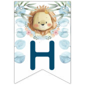 Prince Lion Jungle Happy Birthday Wimpelkette (Zweite Fahne)