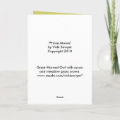 Prince Moore, die Eule-Karte Karte (Rückseite)