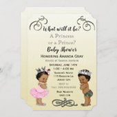 Prince oder Princess Baby Dusche Einladung (Vorne/Hinten)