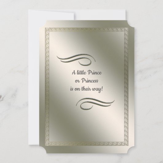 Prince oder Princess Baby Dusche Einladung (Rückseite)