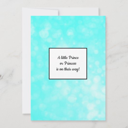 Prince oder Princess Baby Dusche Einladung (Rückseite)