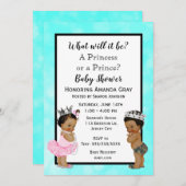 Prince oder Princess Baby Dusche Einladung (Vorne/Hinten)