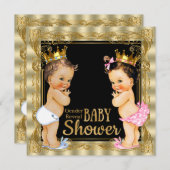 Prince oder Princess Gender Reveal Baby Dusche Einladung (Vorne/Hinten)