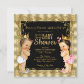 Prince oder Princess Gender Reveal Baby Dusche Einladung (Rückseite)