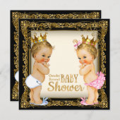 Prince oder Princess Gender Reveal Extravagant Bab Einladung (Vorne/Hinten)