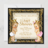 Prince oder Princess Gender Reveal Extravagant Bab Einladung (Rückseite)