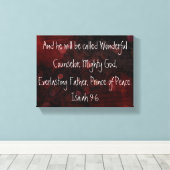 Prince of Peace Bible verse Isaiah 9:6 Leinwanddruck (Insitu (Holzboden))