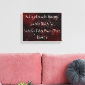 Prince of Peace Bible verse Isaiah 9:6 Leinwanddruck (Insitu (Wohnzimmer))